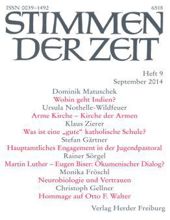 STIMMEN DER ZEIT: HEFT 9, SEPTEMBER 2014