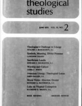 THEOLOGICAL STUDIES: JUNE 1974, VOL. 35, NO. 2