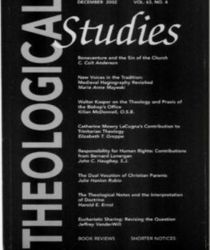 THEOLOGICAL STUDIES: MARCH 2002, VOL. 63, NO. 1