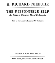 THE RESPONSIBLE SELF